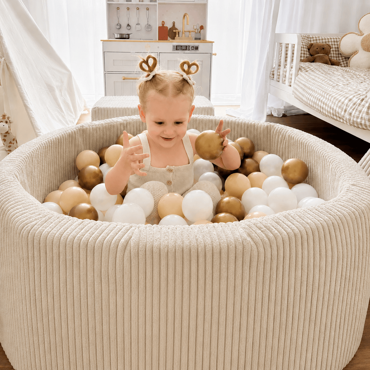 Meowbaby Basen z Kulkami dla Dziecka - Piłki do Wyboru | Aesthetic