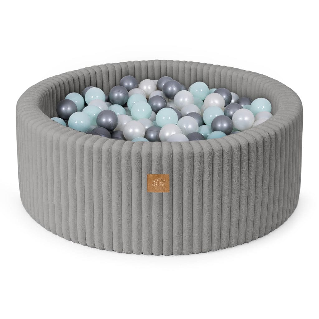 Meowbaby Basen z Kulkami dla Dziecka - Piłki do Wyboru | Moon Dust Grey | Churros