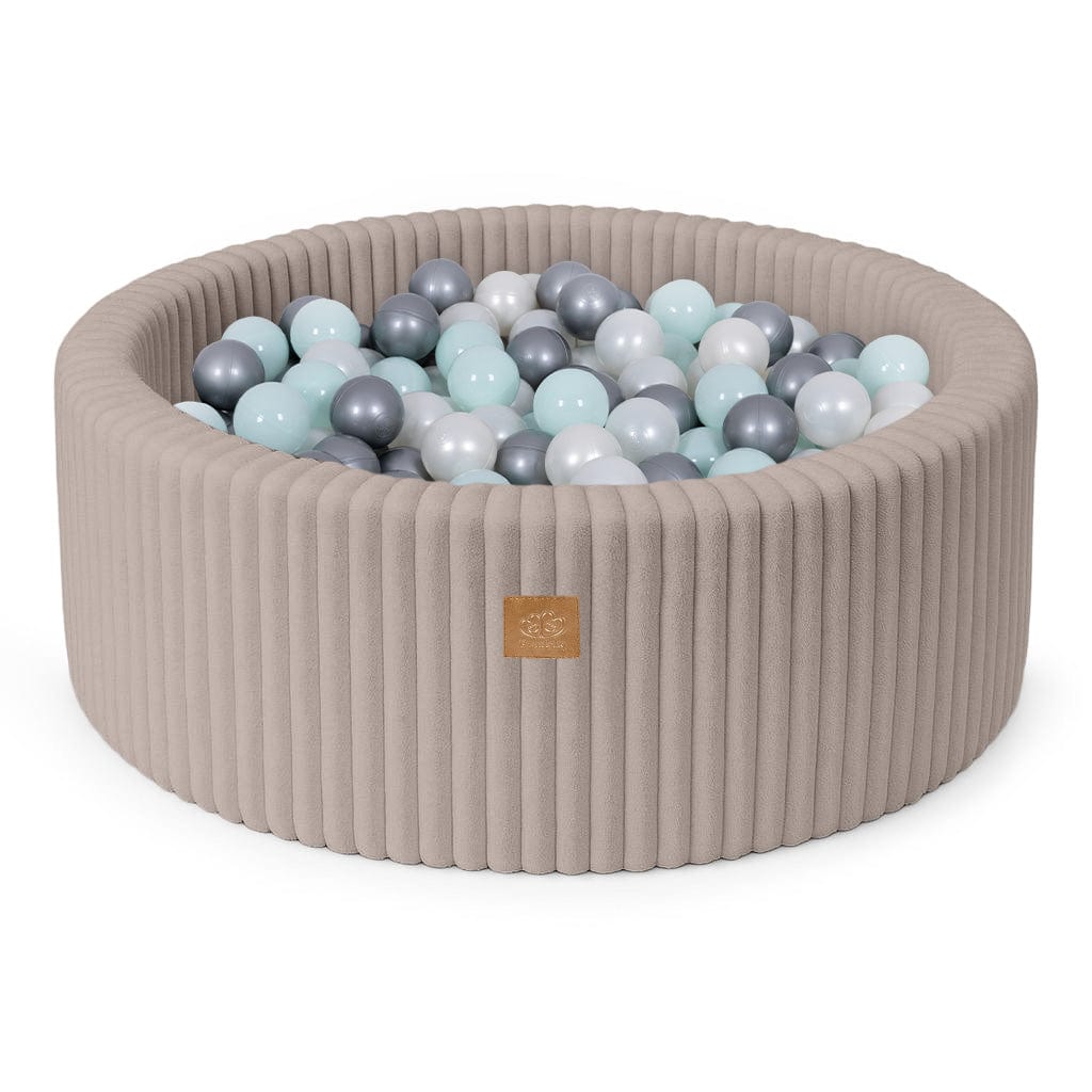 Meowbaby Basen z Kulkami dla Dziecka - Piłki do Wyboru | Pebble Beige | Churros