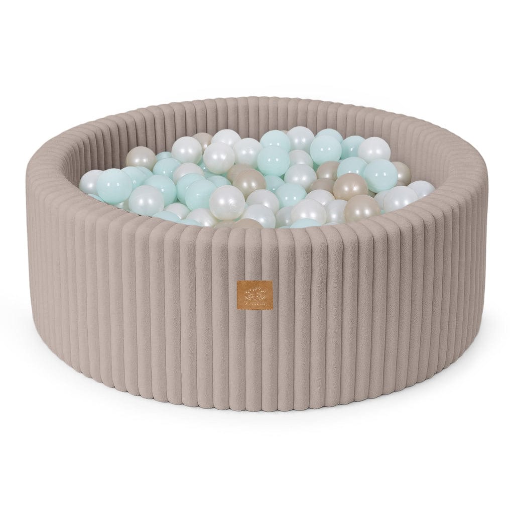 Meowbaby Basen z Kulkami dla Dziecka - Piłki do Wyboru | Pebble Beige | Churros
