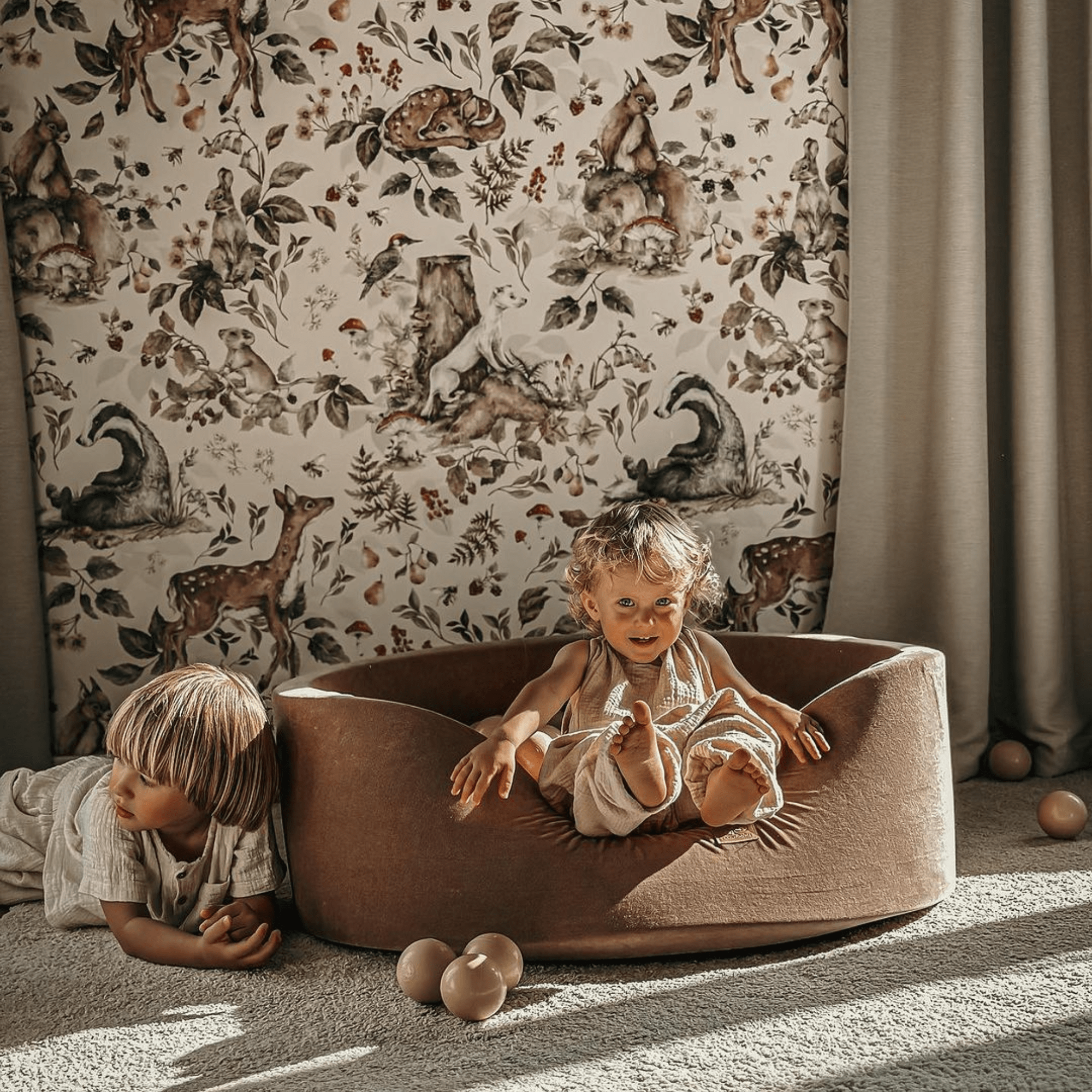 Meowbaby Basen z Kulkami dla Dziecka - Piłki do Wyboru | Szałwiowa Zieleń | Velvet