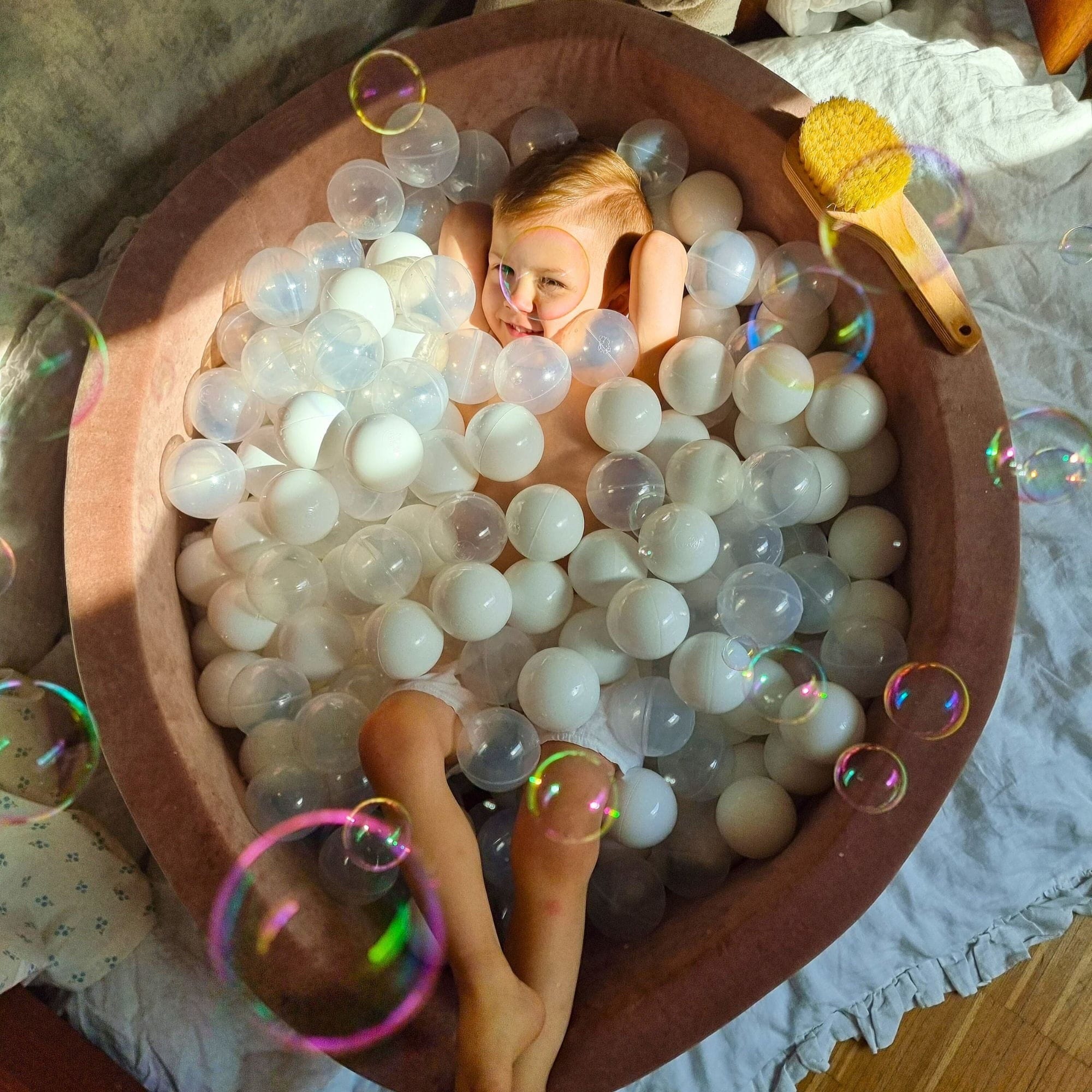 Meowbaby Basen z Kulkami dla Dziecka - Piłki do Wyboru | Szałwiowa Zieleń | Velvet