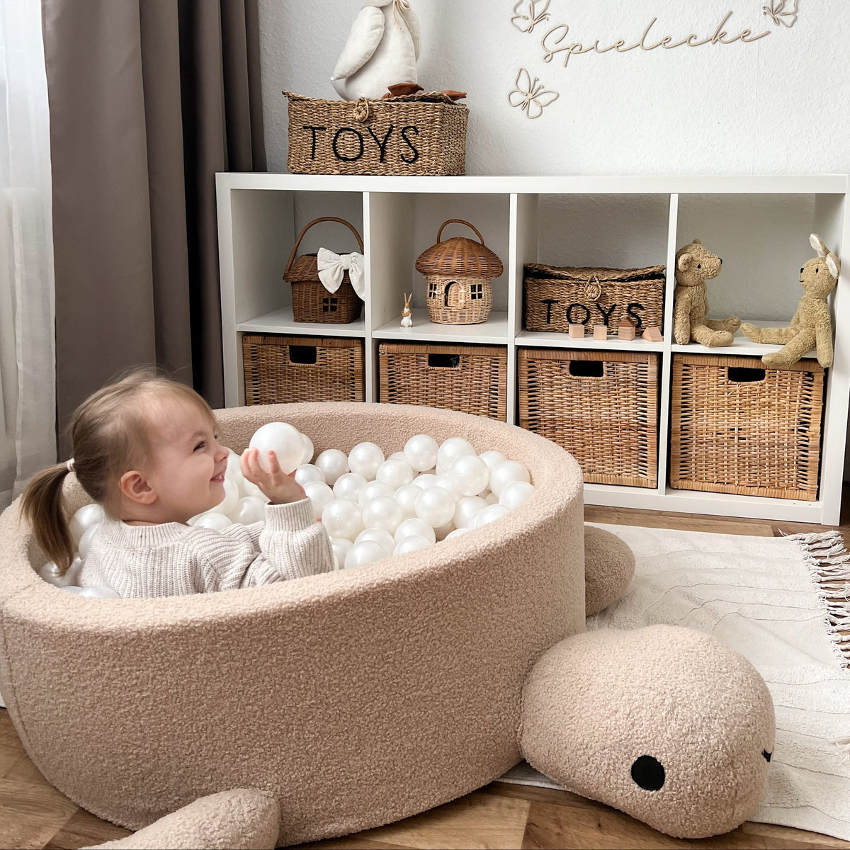 Meowbaby Basen z Kulkami dla Dziecka - Żółw | Small Teddy