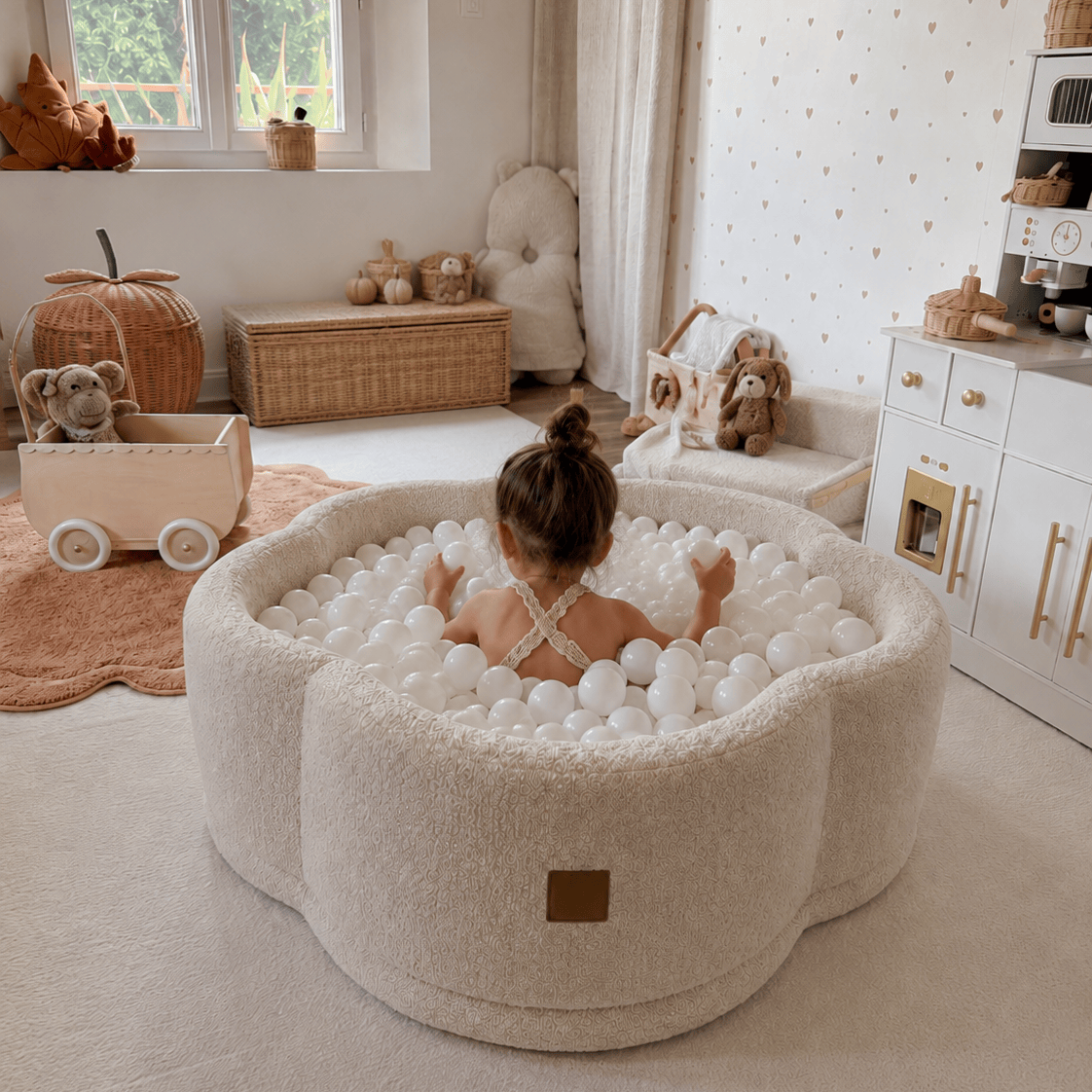 Meowbaby Boucle Kwiatek – Basen z Kulkami dla Dzieci | Piłki do Wyboru