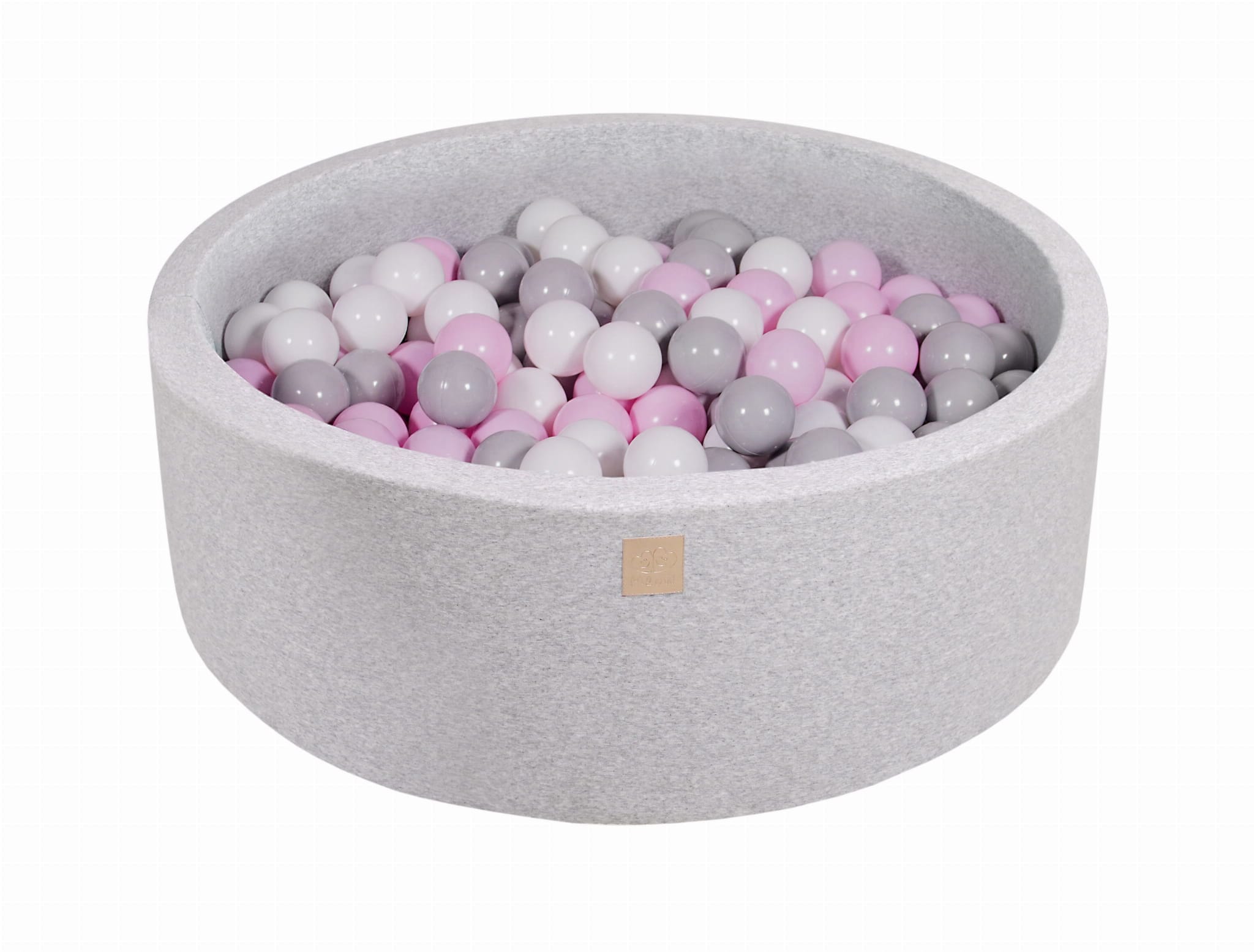 Meowbaby Cotton Jasnoszary - Basen z Kulkami dla Dzieci