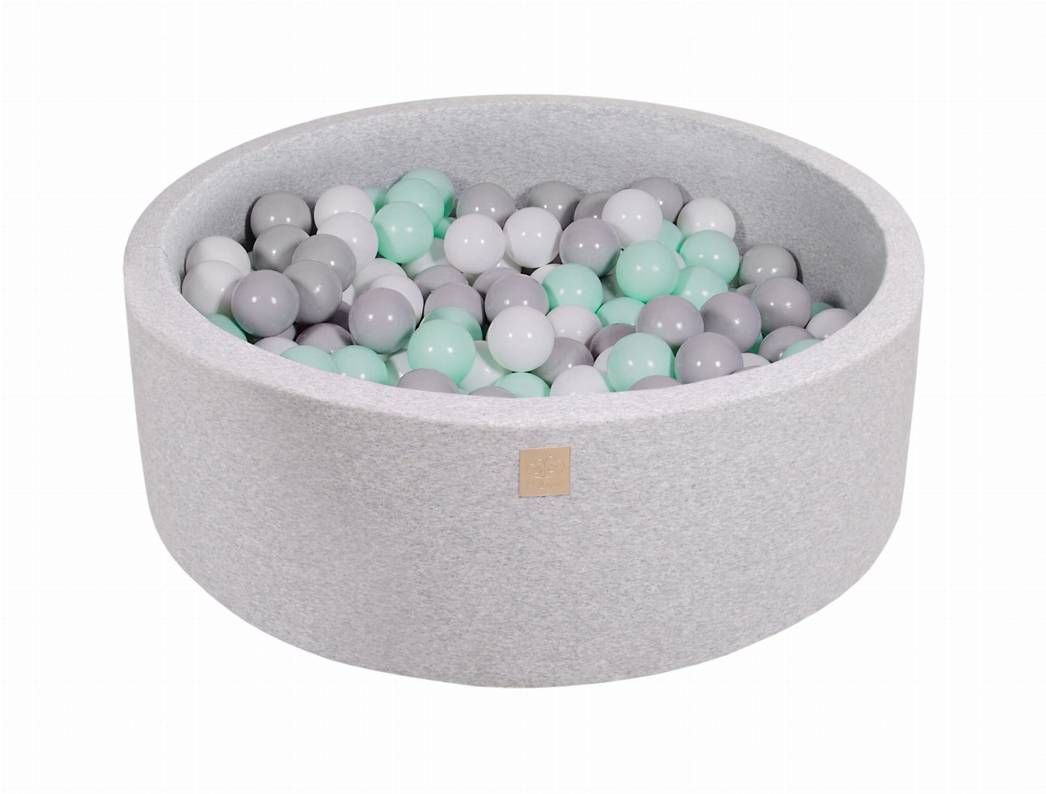Meowbaby Cotton Jasnoszary - Basen z Kulkami dla Dzieci