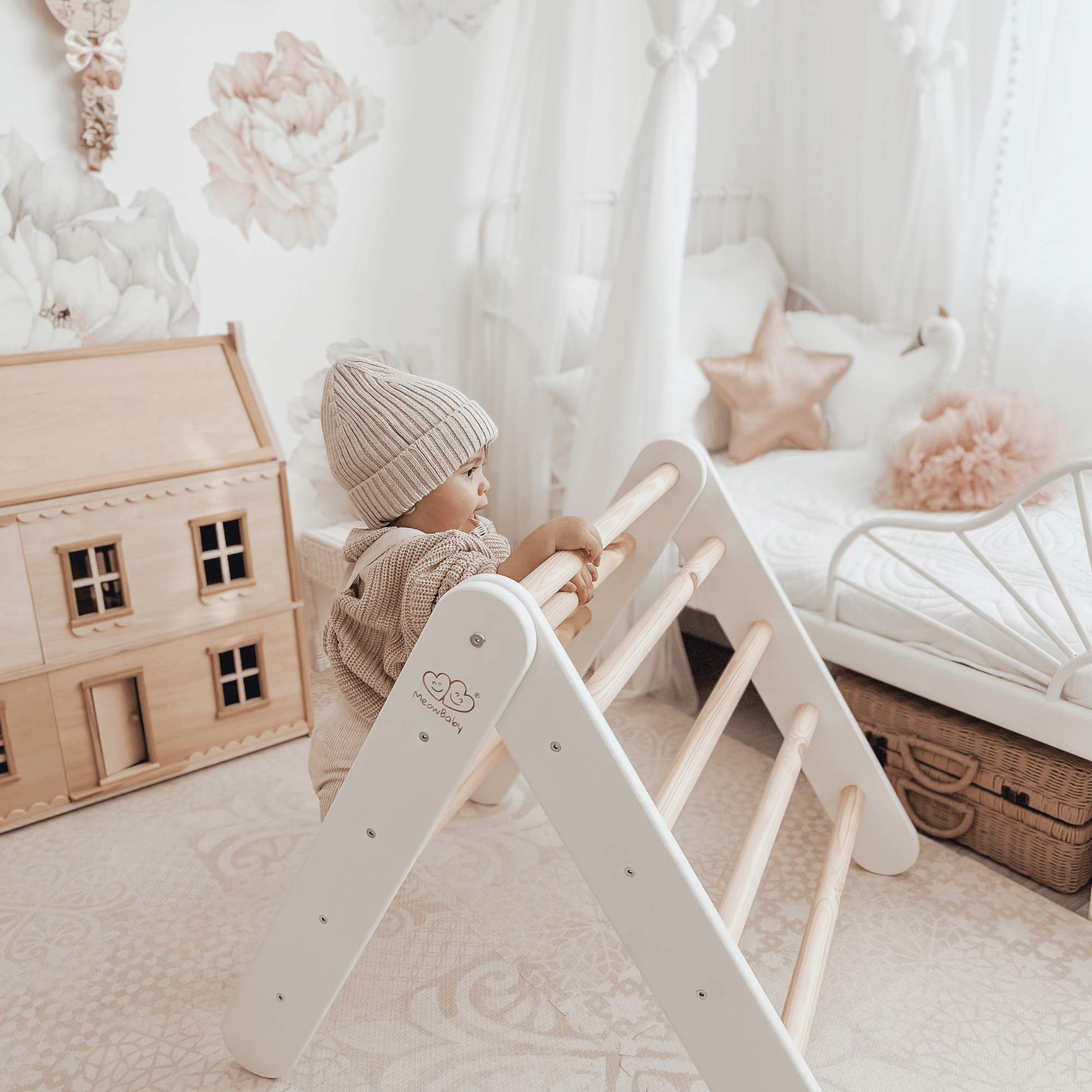 Meowbaby Drewniany Domowy Plac Zabaw dla Dzieci | Różne Zestawy