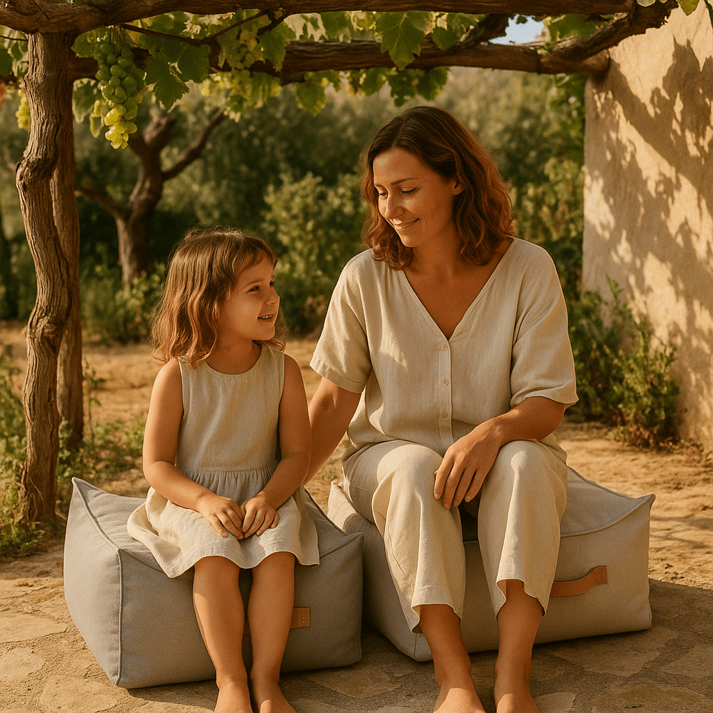 Meowbaby Kwadratowa Pufa dla Dziecka – Bean Bag do Domu i Ogrodu | Outzy