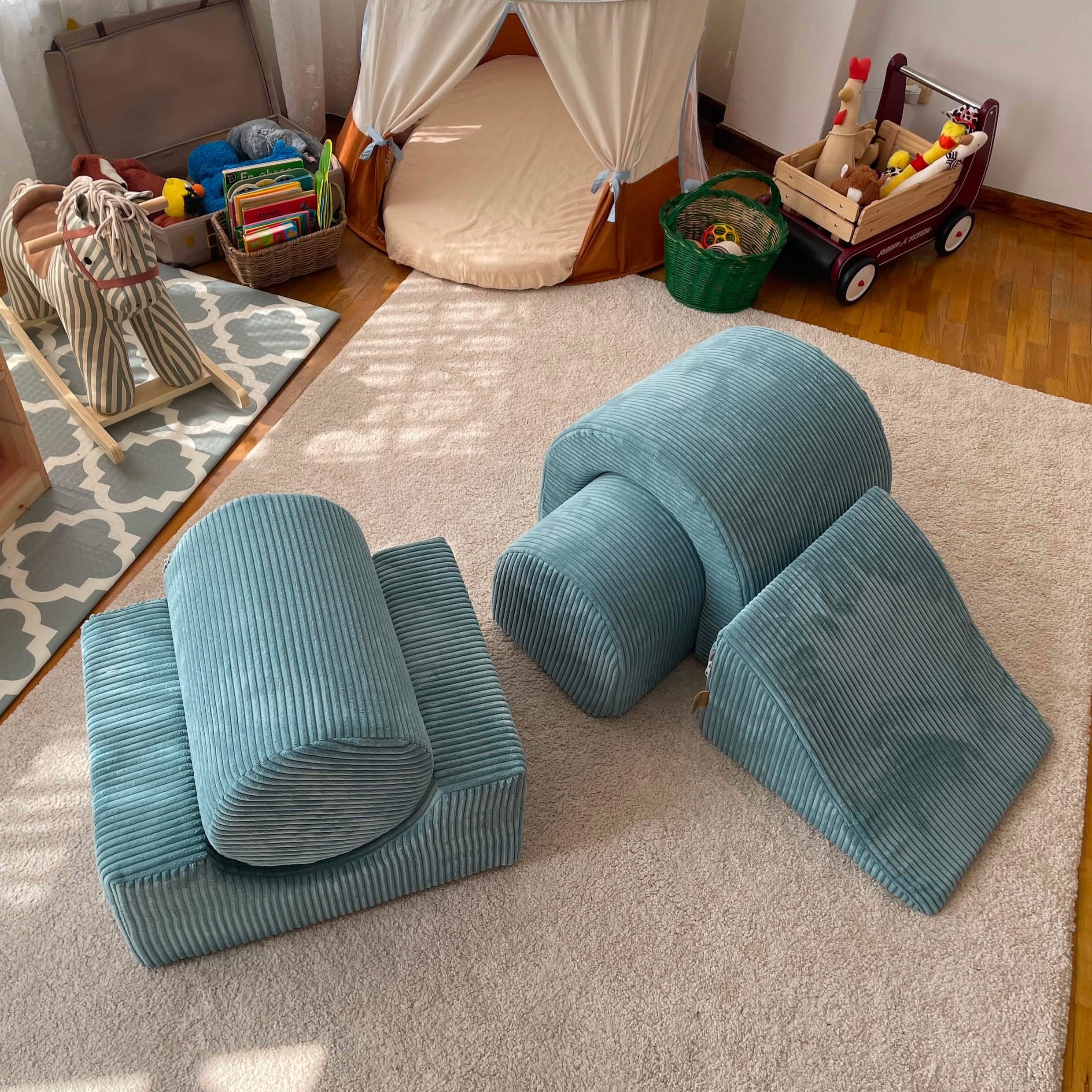 Meowbaby Piankowy Plac Zabaw dla Dzieci | 5 elementów | Aesthetic