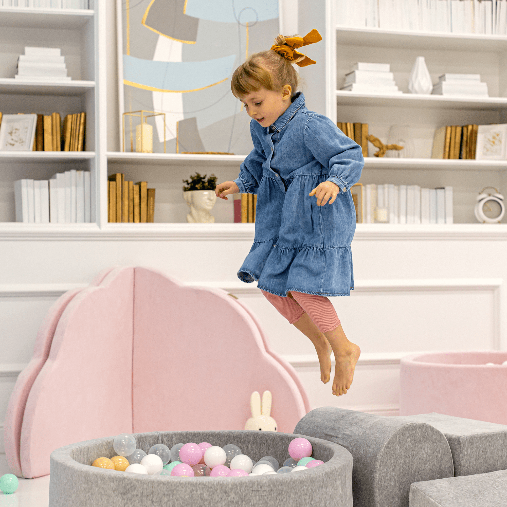 Meowbaby Piankowy Plac Zabaw dla Dzieci | Piłki do Wyboru | Malinowa Czerwień | Velvet
