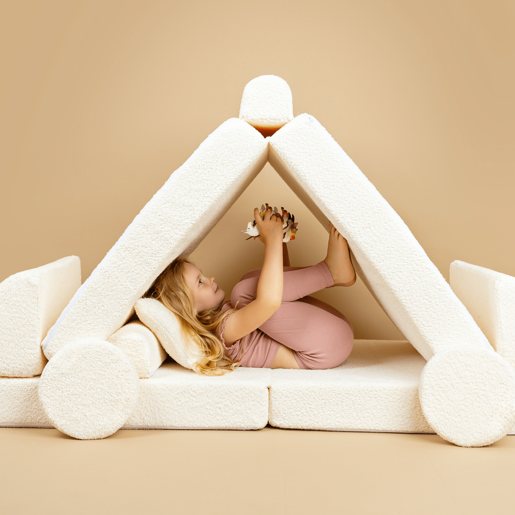Meowbaby Sofa Modułowa dla Dziecka Basic - 4 Elementy | Boucle
