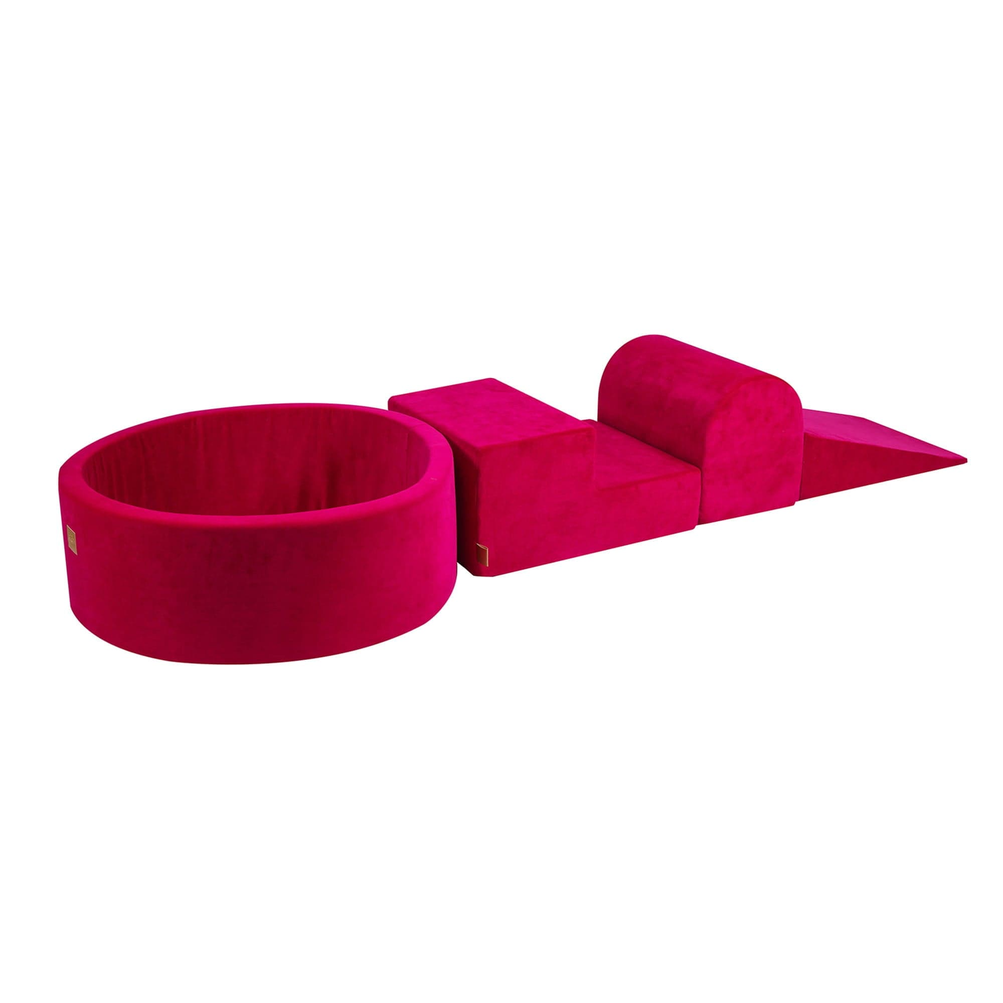 Meowbaby Velvet Magenta - Piankowy Plac Zabaw dla Dzieci | Z Basenem z Kulkami
