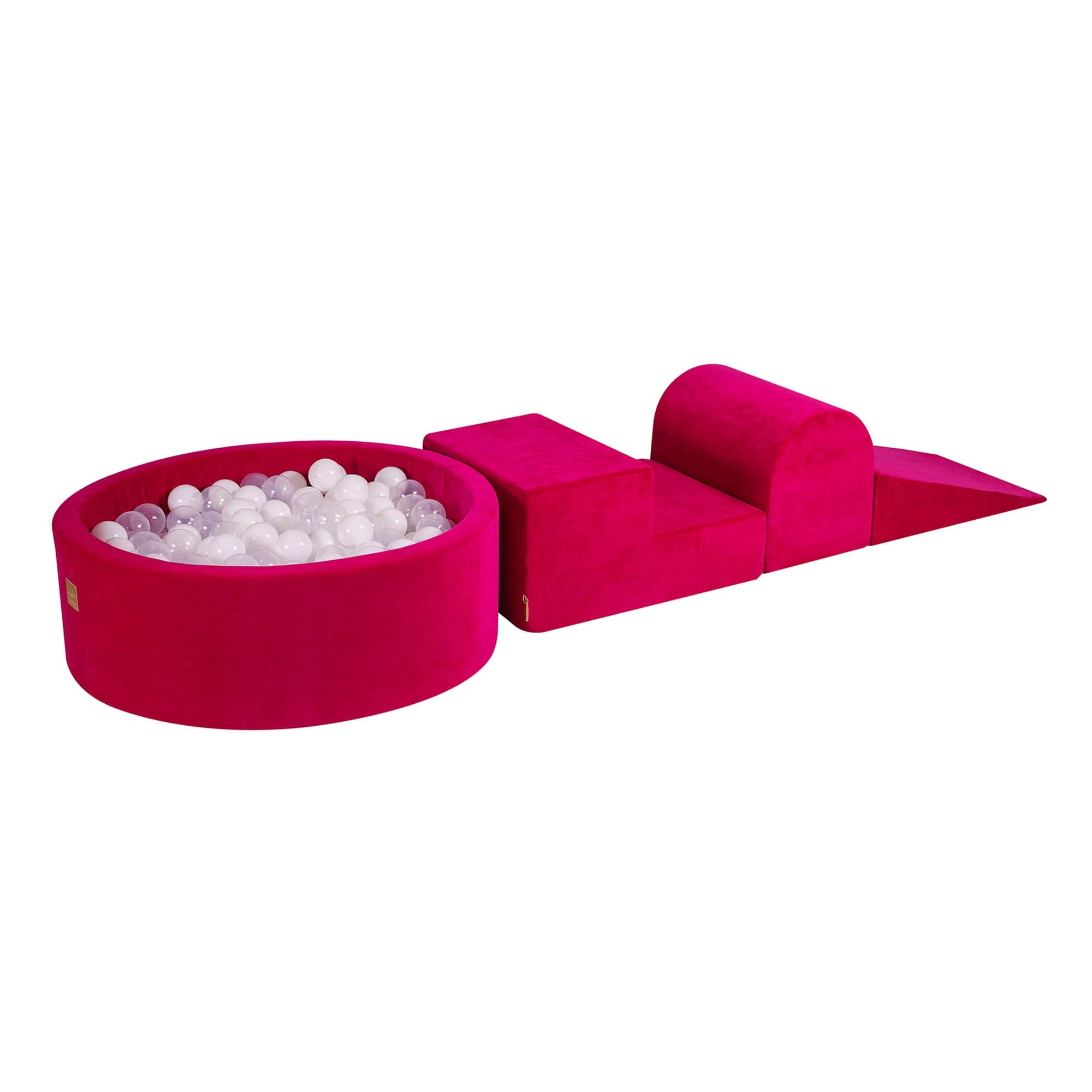 Meowbaby Velvet Magenta - Piankowy Plac Zabaw dla Dzieci | Z Basenem z Kulkami