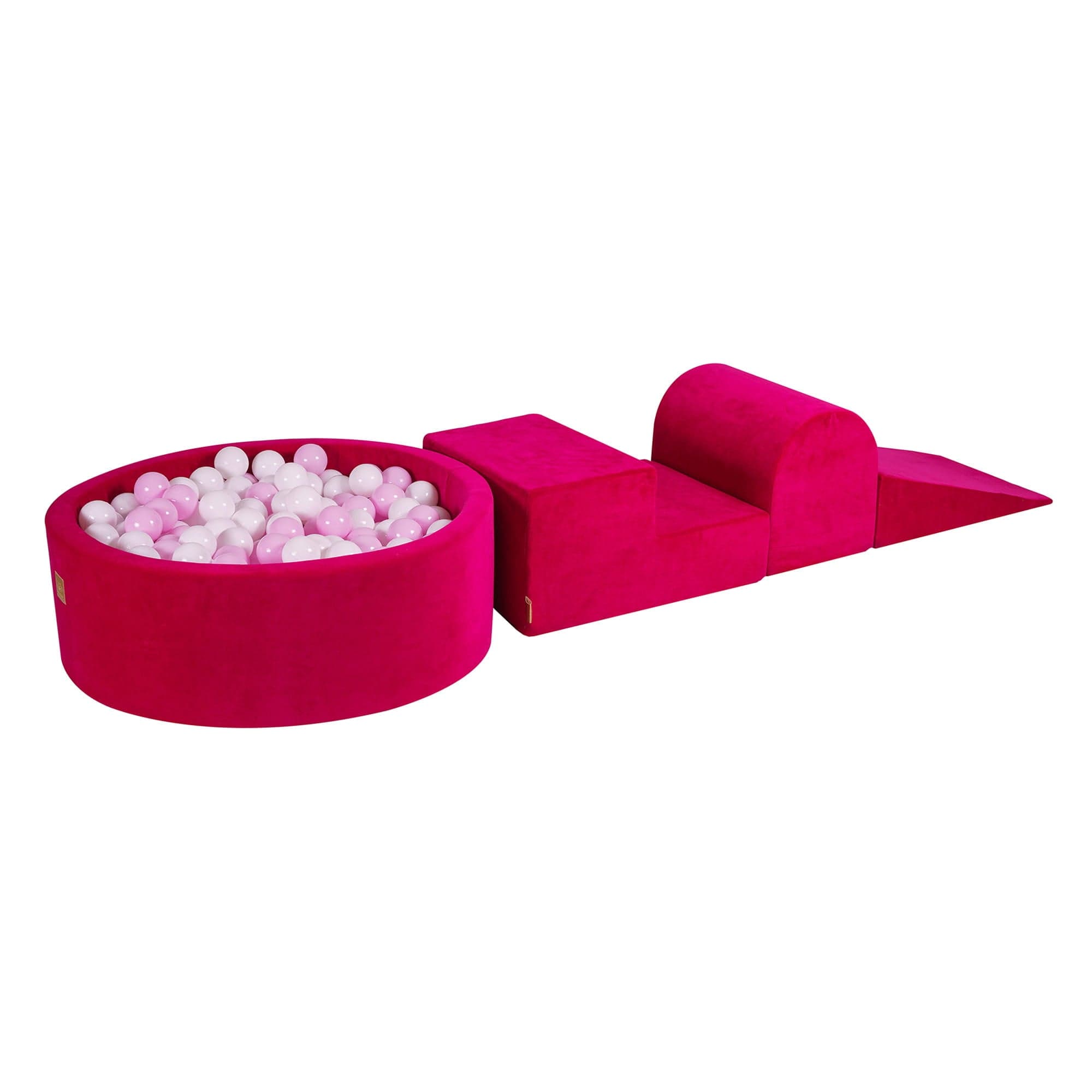 Meowbaby Velvet Magenta - Piankowy Plac Zabaw dla Dzieci | Z Basenem z Kulkami