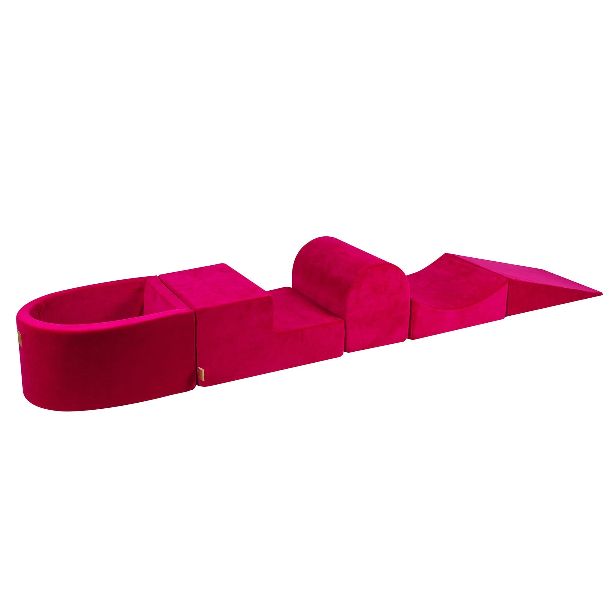 Meowbaby Velvet Magenta - Piankowy Plac Zabaw dla Dzieci | Z Małym Basenem z Kulkami