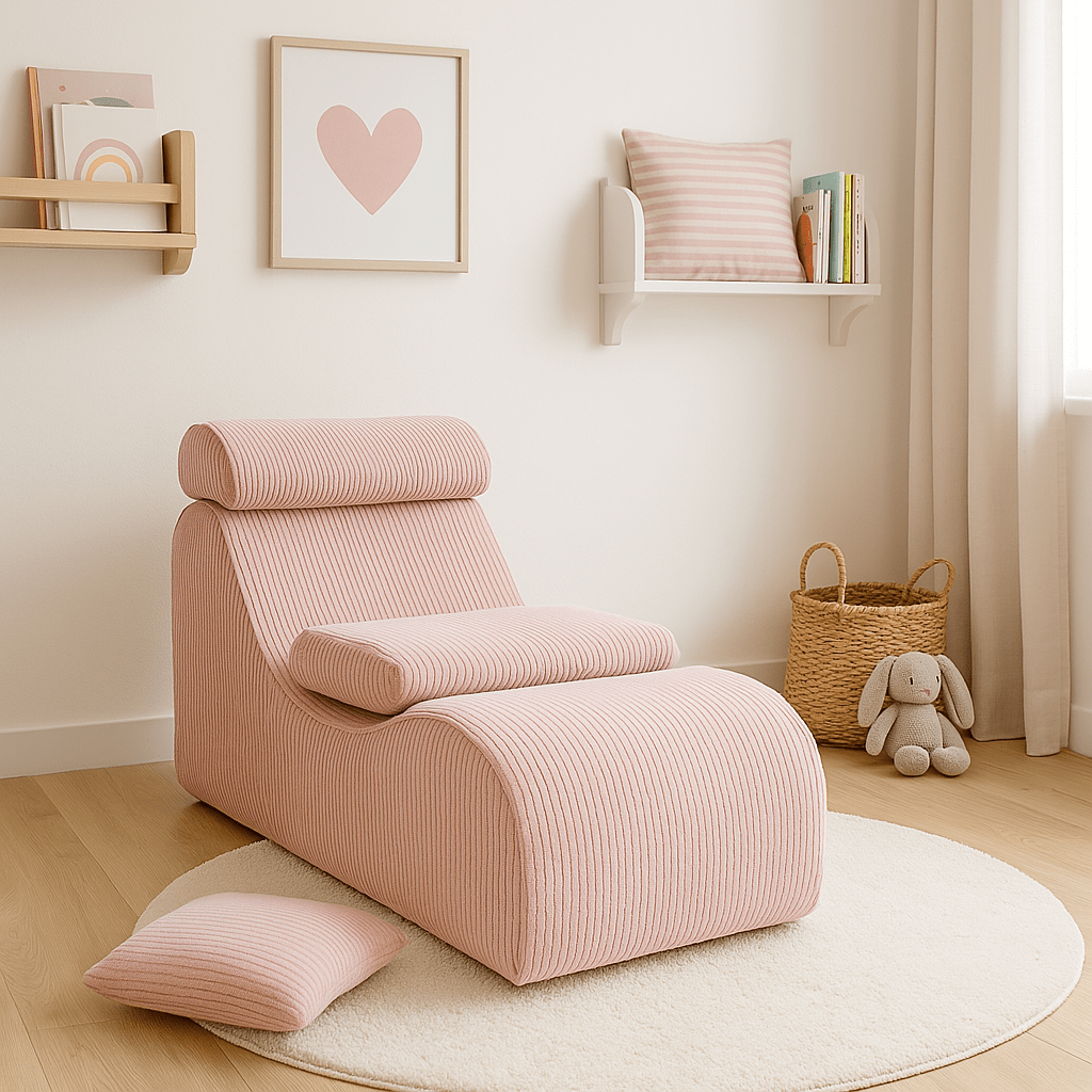 Meowbaby Aesthetic Wave Lounger - Wygodny Fotel dla Dzieci