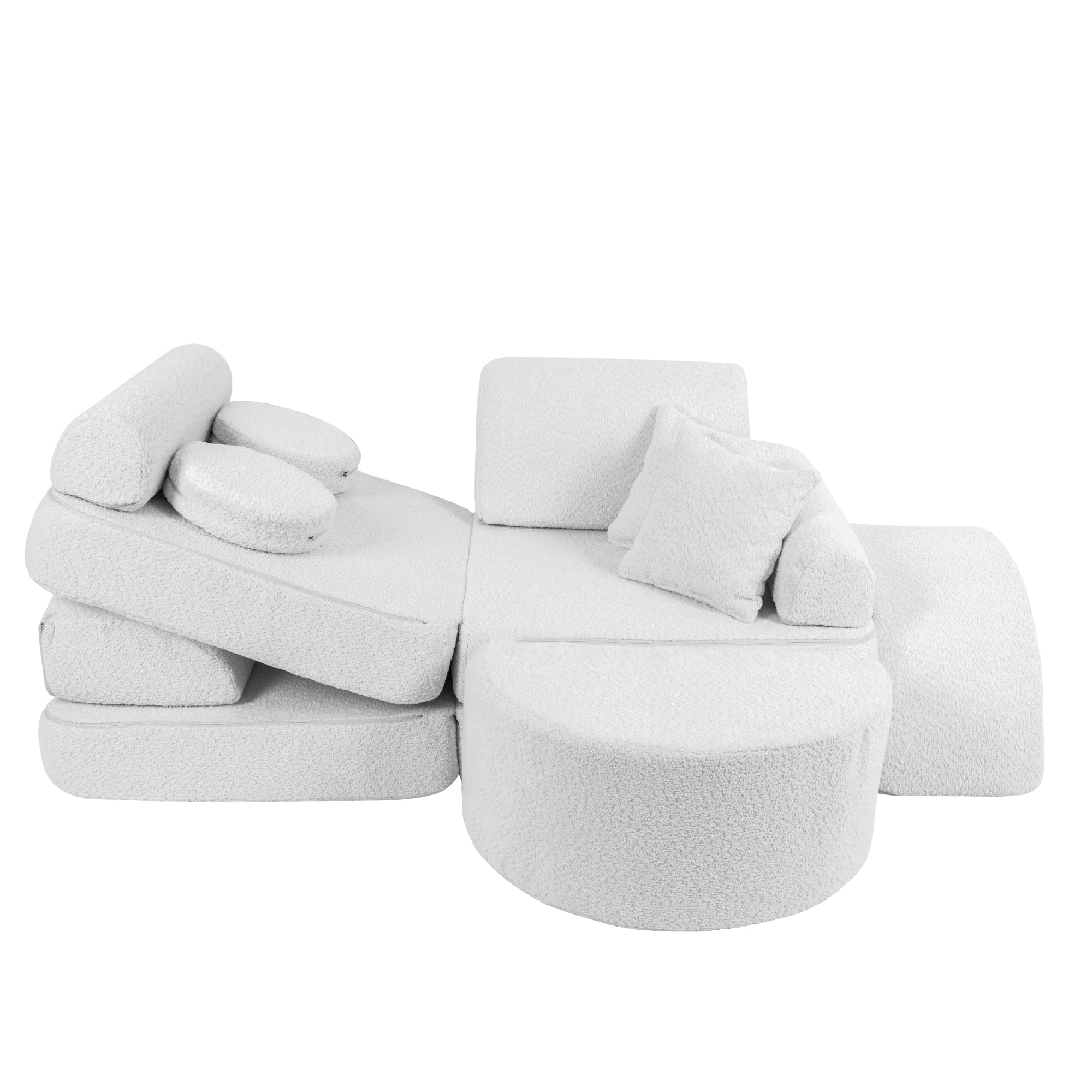 Meowbaby Boucle Sofa Max – Modułowa Sofa Dla Dzieci | 12 Elementów