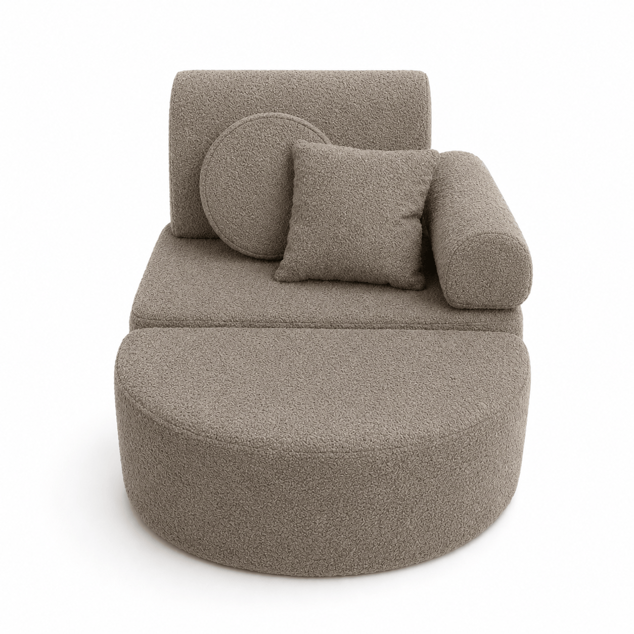 Meowbaby Fotel Modułowy dla Dziecka – 6 Elementów | Boucle | 60cm