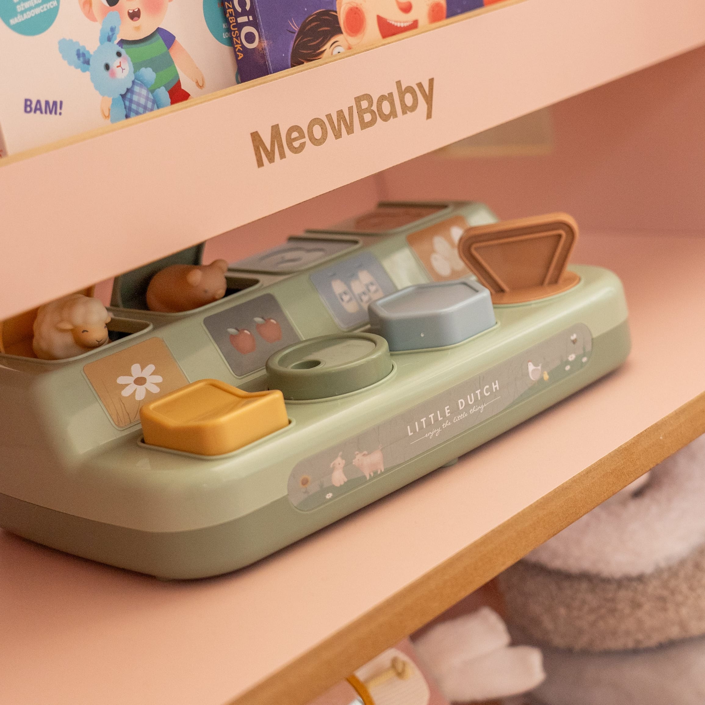 Meowbaby MeowBaby Biblioteczka Montessori – Regał Domek na Książki MDF