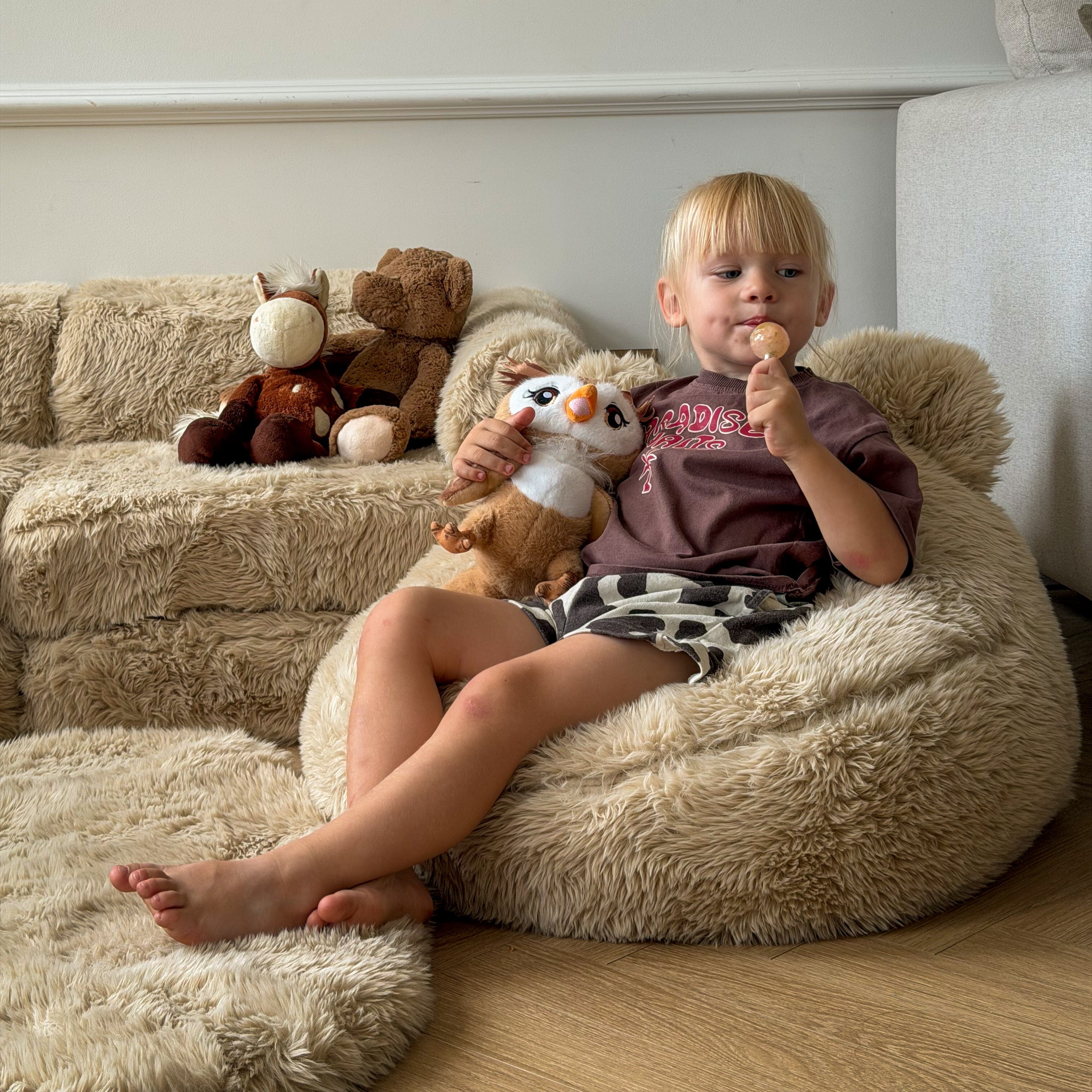 Meowbaby Pufa dla Dziecka - Sako Bag Teddy | Mammoth
